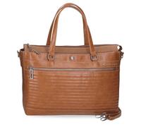 Pepe Jeans Biker Sac pour Ordinateur Portable 15,6 Pouces Marron 42 x 27 x 11 cm Polyester avec détails en Cuir synthétique by Joumma Bags, Marron, Talla única, Sac pour Ordinateur Portable