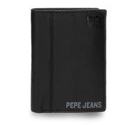 Pepe Jeans Joumma Bags Cortland Portefeuille Vertical en Cuir avec Porte-Monnaie Noir 8,5 x 11,5 x 1 cm