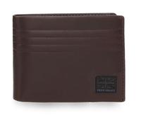 Pepe Jeans Joumma Bags Hudson Portefeuille Horizontal avec Portefeuille Amovible Marron 11 x 8,5 x 1 cm