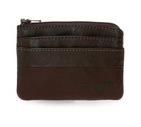 Pepe Jeans Joumma Bags Ithaca Portefeuille en Cuir avec Porte-Cartes Marron 11 x 7 x 1,5 cm