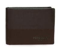 Pepe Jeans Joumma Bags Ithaca Portefeuille en Cuir avec Porte-Monnaie Marron 11 x 8 x 1 cm