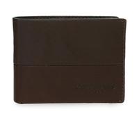 Pepe Jeans Joumma Bags Ithaca Portefeuille en Cuir avec Porte-Monnaie Marron 11 x 8 x 1 cm