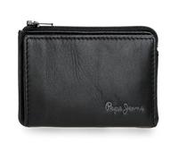 Pepe Jeans Joumma Bags Luton Portefeuille en Cuir Noir 11 x 7 x 1,5 cm