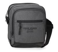 Pepe Jeans Joumma Bags Waltford Sac à bandoulière en Similicuir et Polyester Gris 18 x 35 x 9 cm