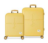 Pepe Jeans Laila Jeu de valises, 48 x 70 x 28 cm, Citronier, 48x70x28 cms, Lot de valises