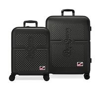 Pepe Jeans Laila Jeu de valises, 48 x 70 x 28 cm, Noir, 48x70x28 cms, Lot de valises