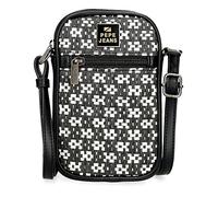 Pepe Jeans Lana Sac à Bandoulière Mobile Holder Noir 11x17.5x2.5 cm Cuir Synthétique