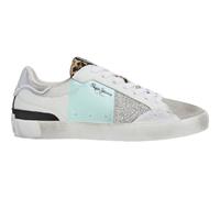 Pepe Jeans Lane Shine W, Baskets Femme, Bleu (Aqua Blue), 4