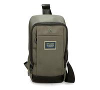 Pepe Jeans Leighton Bagage- Sac Messenger Homme, vert, Talla única, Bandoulière croisée