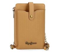 Pepe Jeans Lena Sac à Bandoulière Mobile Holder Marron 9,5x16,5 cm Cuir Synthétique