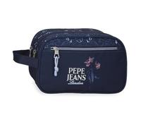Pepe Jeans Lenay Neceser Dos Compartimentos Adaptable Marino 26x16x12 cm Polyester 4,99L par Joumma Bags