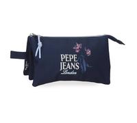 Pepe Jeans Lenay Trousse Triple Marine 22 x 12 x 5 cm Polyester 1,32 L by Joumma Bags