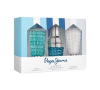 Pepe Jeans Life Is Now For Him Coffret Cadeau Homme Pack 3 Pièces Eau de Toilette Homme 30ml After Shave 50ml et Gel Douche 50ml Set Fragrance Aromatique et Boisé