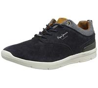 Pepe Jeans London Homme Jayden Suede Baskets Basses, Bleu (Marine), 41 EU
