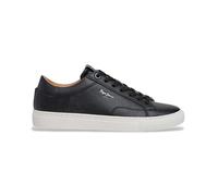 Pepe Jeans London Joe Basic M Chaussures de Sport en Cuir pour Hommes, Coupe régulière, Bleu Lavage
