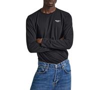 Pepe Jeans London T-shirt à manches longues Original Basic 3N Slim Fit coton stretch col rond noir S