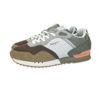Pepe Jeans London Urban - Baskets en Cuir Marron, Vert