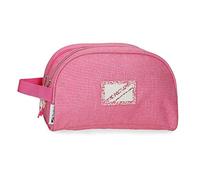 Pepe Jeans Luna Trousse De Toilette Deux Compartiments Adaptable Rose 26x16x12 cms Polyester