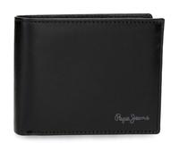 Pepe Jeans Luton Portefeuille avec Porte-Cartes Noir 12,5 x 9,5 x 1 cm Cuir by Joumma Bags