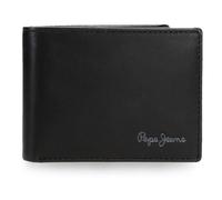 Pepe Jeans Luton Portefeuille avec Porte-Monnaie Noir 11 x 8 x 1 cm Cuir by Joumma Bags