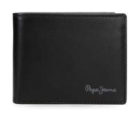 Pepe Jeans Luton Portefeuille Horizontal avec Portefeuille Amovible Noir 11 x 8,5 x 1 cm Cuir by Joumma Bags