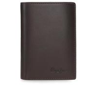 Pepe Jeans Luton Portefeuille Vertical avec Porte-Monnaie Marron 8,5 x 11,5 x 1 cm Cuir by Joumma Bags