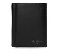 Pepe Jeans Luton Portefeuille Vertical Noir 8,5 x 10,5 x 1 cm Cuir by Joumma Bags