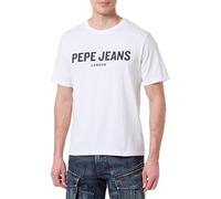 Pepe Jeans M Basic Big Logo T-Shirt, Blanc (Blanc), M Homme