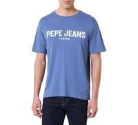 Pepe Jeans M Basic Big Logo T-Shirt, Bleu (Bleu mer), L Homme