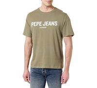 Pepe Jeans M Basic Big Logo T-Shirt, Vert (Vert Safari), XL Homme