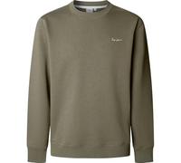 Pepe Jeans Macbeth Sweat-Shirt à col Rond uni avec Petit Logo pour Homme, Vert (Vert Militaire), L, Vert (Vert Militaire)., L