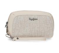 Pepe Jeans Maddie Beige Sac à main 20x11x4 cms Polyester avec détails en cuir synthétique