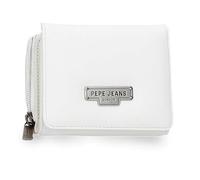 Pepe Jeans Margaret Portefeuille avec Porte-Monnaie Blanc 10 x 8 x 3 cm Polyester et PU by Joumma Bags