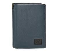 Pepe Jeans Marshal Portefeuilles et Porte-Monnaie en Cuir de Vachette Noir, Marron, Bleu et Gris, Bleu, Talla única, Portefeuille Vertical