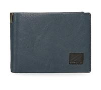 Pepe Jeans Marshal Portefeuilles et Porte-Monnaie en Cuir de Vachette Noir, Marron, Bleu et Gris, Bleu, Talla única, Portefeuille