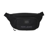 Pepe Jeans Matlock Sac Banane en Similicuir et Polyester Noir 30 x 13 x 5 cm