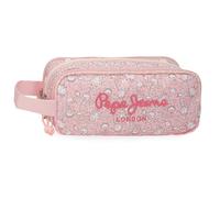 Pepe Jeans MIA Trousse Triple Rose Clair 22 x 10 x 9 cm Polyester by Joumma Bags