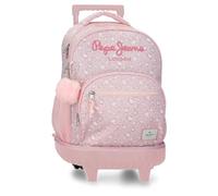 Pepe Jeans MIA Sac à dos compact amovible 2 roues rose clair 32 x 45 x 21 cm Polyester 30,2 L by Joumma Bags
