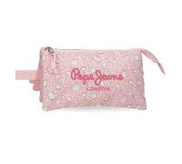 Pepe Jeans MIA Trousse Triple Rose Clair 22 x 12 x 5 cm Polyester by Joumma Bags