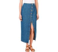 Pepe Jeans Midi Skirt Hw Slit Jupe, Denim/Denim Rigide Bleu 326 g, L Femme