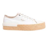 PEPE JEANS Mixte SAMOI Mix Sneaker, White, 37 EU