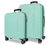Pepe Jeans Montana Ensemble de valises Bleues 55/68 cm Rigide ABS Fermeture TSA intégrée 109 L 6,9 kg Extensible Bagage à Main