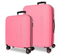 Pepe Jeans Montana Jeu de valises Roses 55/68 cm Rigide ABS Fermeture TSA intégrée 109 L 6,9 kg Extensible Bagage à Main