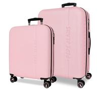 Pepe Jeans Montana Rose Set de Bagages 55/68 cm Rigide ABS Fermeture TSA Intégrée 109 L 6.9 kg Extensible Bagage à Main