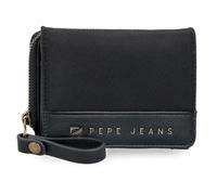 Pepe Jeans Morgan Portefeuille avec Porte-Monnaie Noir 10 x 8 x 3 cm Polyester et PU by Joumma Bags, Noir, Talla única, Portefeuille avec Porte-Monnaie