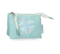 Pepe Jeans Nerea Porte-Monnaie Trois Compartiments Bleu 14x10x3.5 cms Polyester