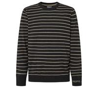 Pepe Jeans New Andre Stripes Tricots, Gris foncé chiné, XS Homme