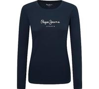 Pepe Jeans New Virginia T-Shirt à Manches Longues Coupe ajustée pour Femme Bleu, Bleu (Dulwich)., L