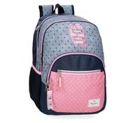 Pepe Jeans Noni Denim Sac à Dos Double Compartiment Multicolore 32 x 44 x 22 cm Polyester 25,81 L by Joumma Bags, Multicolore, Sac à Dos Double Compartiment
