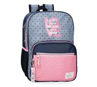 Pepe Jeans Noni Denim Sac à Dos Scolaire Multicolore 30 x 40 x 12 cm Polyester 14,4 L by Joumma Bags, Multicolore, Sac à Dos Scolaire